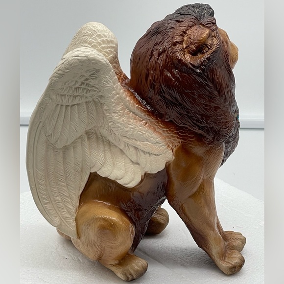 Windstone Editions: “Flion” Fantasy Winged Lion: Peña 1989 Handcrafted / Painted - Picture 7 of 14